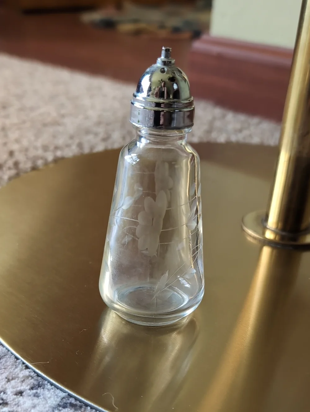 Princess House etched floral
